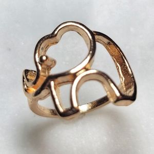 Elephant Matriarch Boho Gold Ring Size 6
